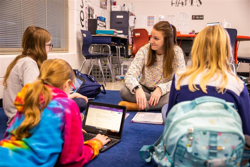 Jordan Elementary students in broadcasting